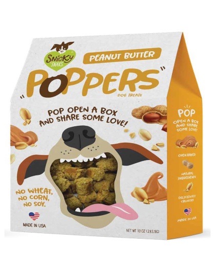 Etta Says! Snicky Snacks Dog Poppers Peanut Butter 10 oz.