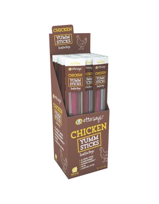 Etta Says! Chicken Yumm Sticks Dog Treat Display Box Chicken 24ea/24 ct