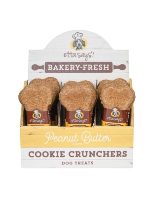 Etta Says! Cookie Cruncher Dog Treat Peanut Butter 24ea/5 in