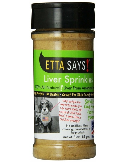 Etta Says! Liver Sprinkles 100% All Natural Dog Food Topper 1ea/3oz.