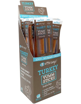 Etta Says! Meat Snack Bar Dog Treat Display Turkey & Bacon 12ea/One Size