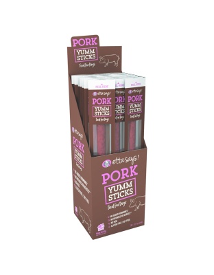 Etta Says! Pork Yumm Sticks Dog Treat Display Box Pork 24ea/24 ct