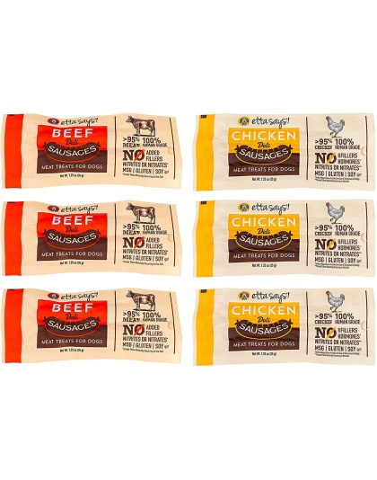 Etta Says! Sausage Link Dog Treats Beef 12ea/1.25 oz