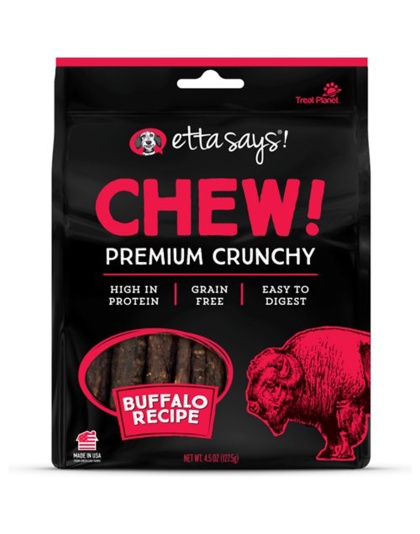Etta Says! Chew! Premium Crunchy Dog Treats Buffalo 1ea/4.5 oz