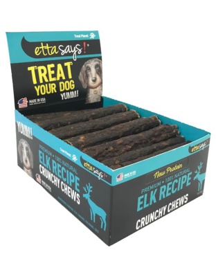 Etta Says! Crunchy Elk Chew Dog Treat Elk 20ea/7 in, 20 ct