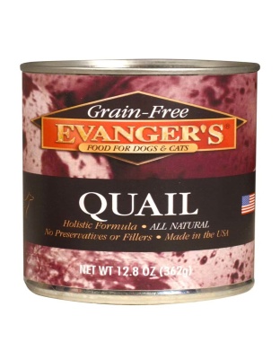 Evanger's Grain-Free Wet Dog & Cat Food Quail 12.8oz. (Case of 12)
