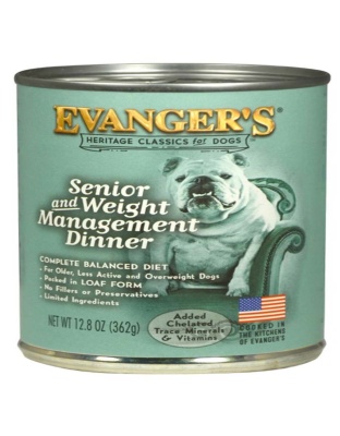 Evanger's Heritage Classic Senior/Weight Management Wet Dog Food Chicken 12.8oz. (Case of 12)