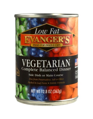 Evanger's Super Premium Wet Dog & Cat Food Vegetarian 12.8oz. (Case of 12)