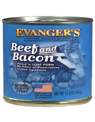 Evanger's Heritage Classic Wet Dog Food Beef & Bacon 12.8oz. (Case of 12)