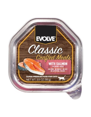 Evolve Classic Wet Cup Cat Food Salmon 3.5oz. (Case of 15)