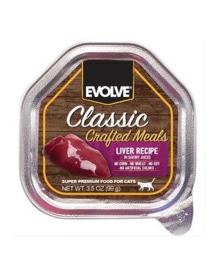 Evolve Classic Wet Cup Cat Food Liver 3.5oz. (Case of 15)