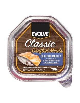 Evolve Classic Wet Cup Cat Food Seafood 3.5oz. (Case of 15)
