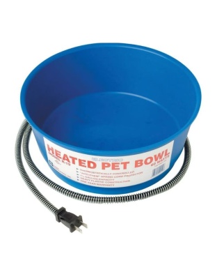 Plastic Heated Pet Bowl Round Blue 1.5 Gal-60 Watt
