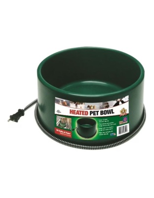 Plastic Heated Pet Bowl Round Green 1.5 Gal-60 Watt