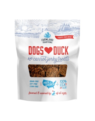 Farmland Traditions Dogs Love Duck and Carrot Dog Treats 1ea/13.5oz.
