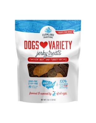 Farmland Traditions Dogs Love Variety Jerky Dog Treats 1ea/48oz.