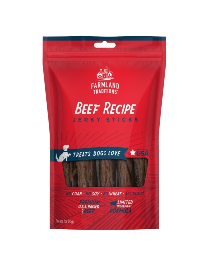 Farmland Traditions Simple Snacks Beef Jerky Sticks Dog Treats 1ea/6oz.