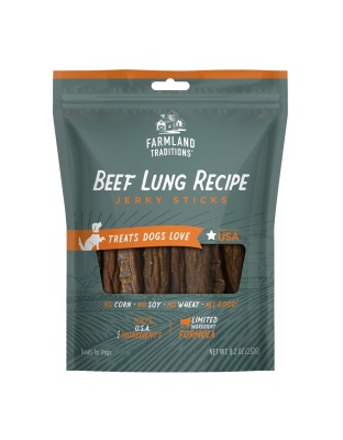 Farmland Traditions Simple Snacks Beef Lung Jerky Sticks Dog Treats 1ea/8.2oz.