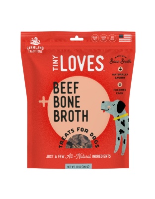 Farmland Traditions Tiny Loves Beef w/Bone Broth Dog Treats 1ea/12oz.