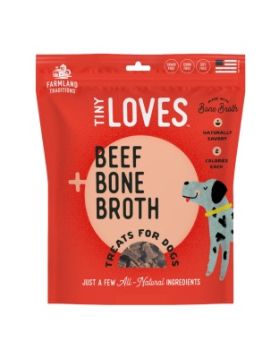 Farmland Traditions Tiny Loves Beef w/Bone Broth Dog Treats 1ea/5oz.