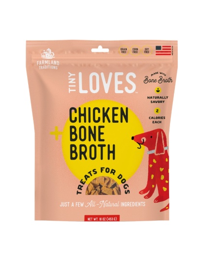 Farmland Traditions Tiny Loves Chicken w/Bone Broth Dog Treats 1ea/16oz.