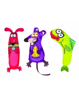 FAT CAT Classic Appeteasers Catnip Toy Multi-Color 1ea/One Size, 2 pk