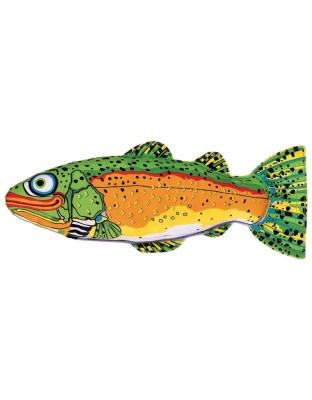 FAT CAT Classic Incredible Strapping Yankers Dog Toy Trout Multi-Color 1ea/MD