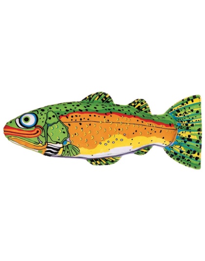 FAT CAT Classic Incredible Strapping Yankers Dog Toy Trout Multi-Color 1ea/MD