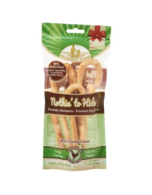 Fieldcrest Farms Nothin To Hide Mini Candy Cane Chicken Dog Treats Chicken 1ea/6 pk