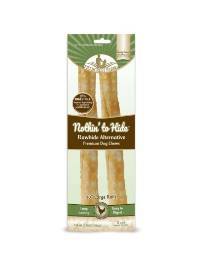 Fieldcrest Farms Nothin' To Hide Roll Dog Treat Chicken 1ea/10 in, LG, 2 pk