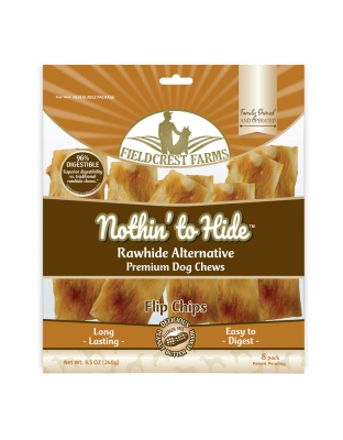 Fieldcrest Farms Nothin' to Hide Peanut Butter Flip Chips Roll Dog Treat Peanut Butter 1ea/8.5 oz, 8 pk