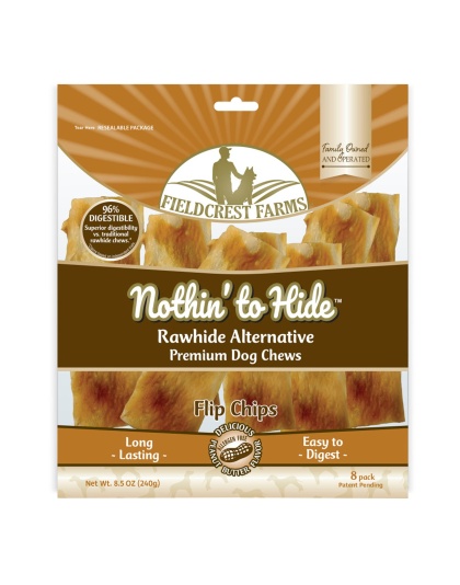 Fieldcrest Farms Nothin' to Hide Peanut Butter Flip Chips Roll Dog Treat Peanut Butter 1ea/8.5 oz, 8 pk