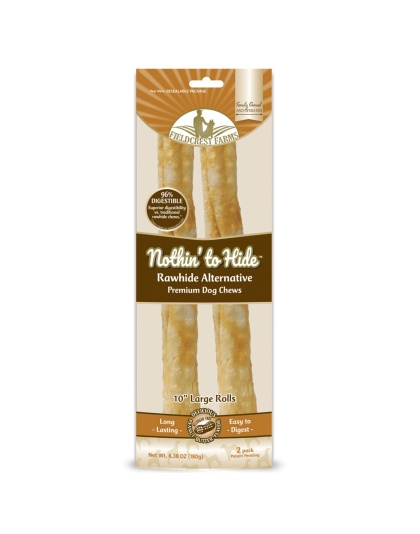Fieldcrest Farms Nothin' to Hide Roll Dog Treat Peanut Butter 1ea/10 in, LG, 2 pk