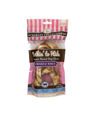 Fieldcrest Farms Nothin' To Hide Bakery Collection Dog Treat Braided Ring, Beef, 1ea/3.5 in, 2 pk