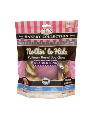 Fieldcrest Farms Nothin' To Hide Bakery Collection Dog Treat Braided Ring, Beef, 1ea/5 in