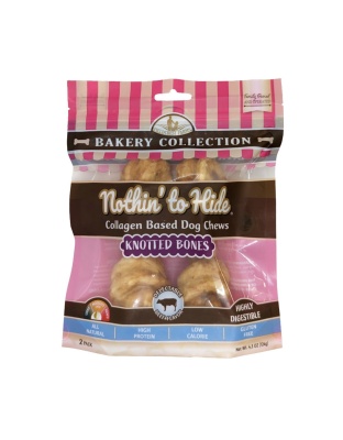 Fieldcrest Farms Nothin' To Hide Bakery Collection Dog Treat Knotted Bone, Beef, 1ea/6 in, 2 pk