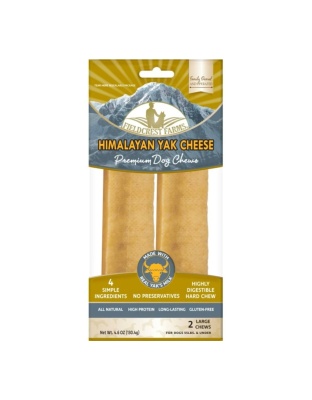 Fieldcrest Farms Himalayan Yak Cheese Dog Chew 1ea/LG, 2 pk