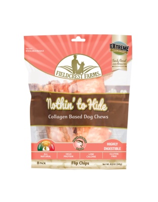 Fieldcrest Farms Nothin' To Hide Flip Chips Dog Treat Salmon, 1ea/8 pk