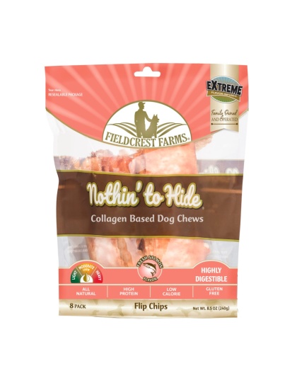 Fieldcrest Farms Nothin' To Hide Flip Chips Dog Treat Salmon, 1ea/8 pk