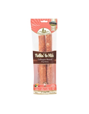 Fieldcrest Farms Nothin' to Hide Collagen Roll Dog Chew Salmon, 1ea/10 in, 2 pk