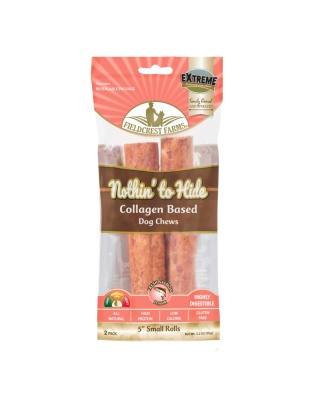 Fieldcrest Farms Nothin' to Hide Collagen Roll Dog Chew Salmon, 1ea/5 in, 2 pk