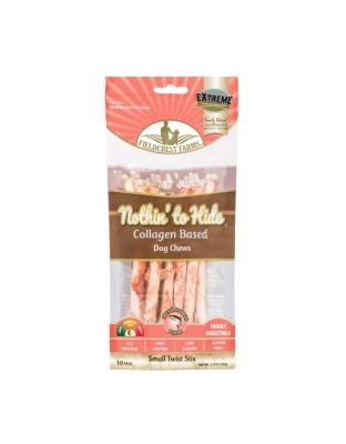 Fieldcrest Farms Nothin' to Hide Collagen Twist Stix Dog Chew Salmon, 1ea/Small, 10 pk