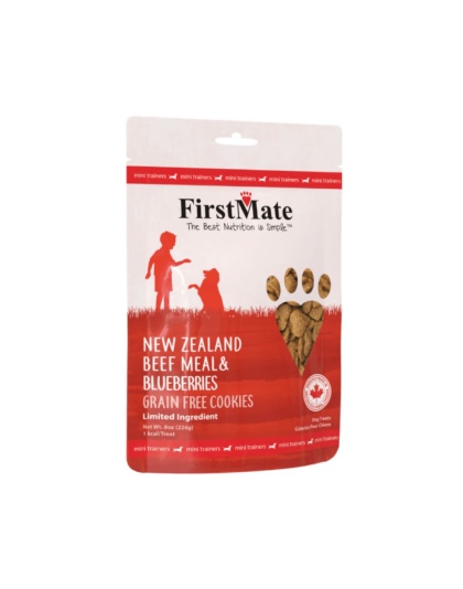 Firstmate Dog Grain Free Mini Beef Blueberry Treat 8Oz