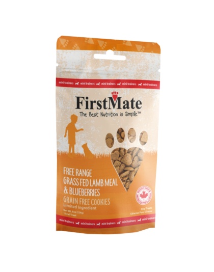 Firstmate Dog Limited Ingredient Grain Free Mini Lamb Blueberry Treat 8oz.