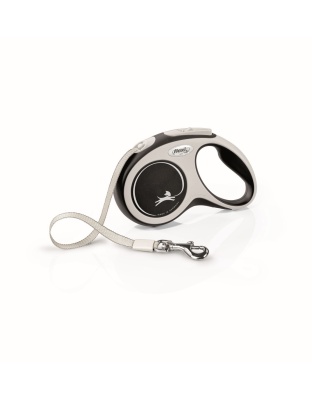 Flexi Comfort Retractable Tape Dog Leash Grey 16 Ft, Small
