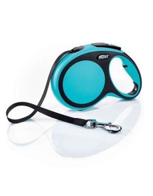 Flexi New Comfort Retractable Tape Dog Leash Blue 1ea/26 ft, LG, Up To 110 lb