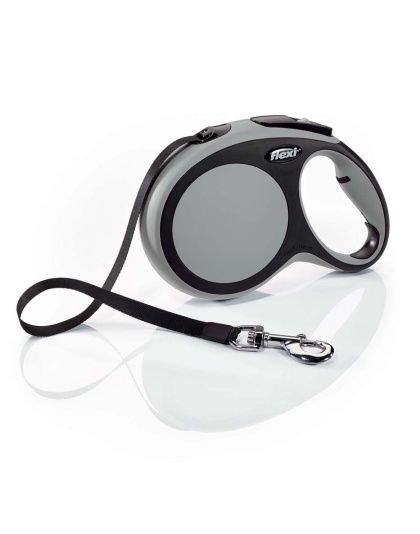 Flexi New Comfort Retractable Tape Dog Leash Grey 1ea/26 ft, LG, Up To 110 lb