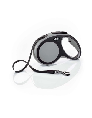 Flexi New Comfort Retractable Tape Dog Leash Grey 1ea/16 ft, MD, Up To 55 lb