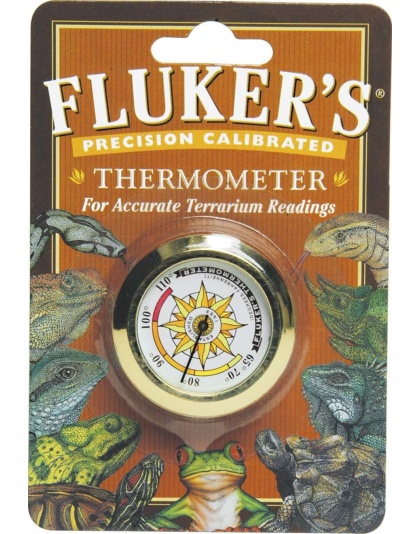 Fluker's Precision Calibrated Round Thermometer Beige 1ea