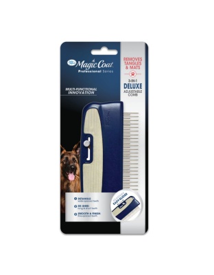 Four Paws Magic Coat Professional Series 3-in-1 Deluxe Adjustable Dog Comb 1ea